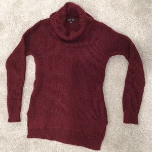 Red turtle neck sweater